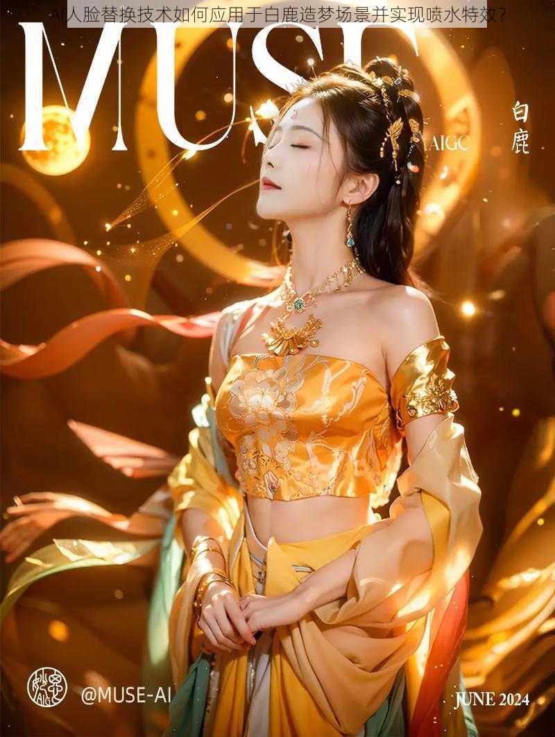AI人脸替换技术如何应用于白鹿造梦场景并实现喷水特效?