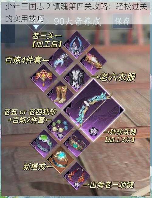 少年三国志 2 镇魂第四关攻略:轻松过关的实用技巧